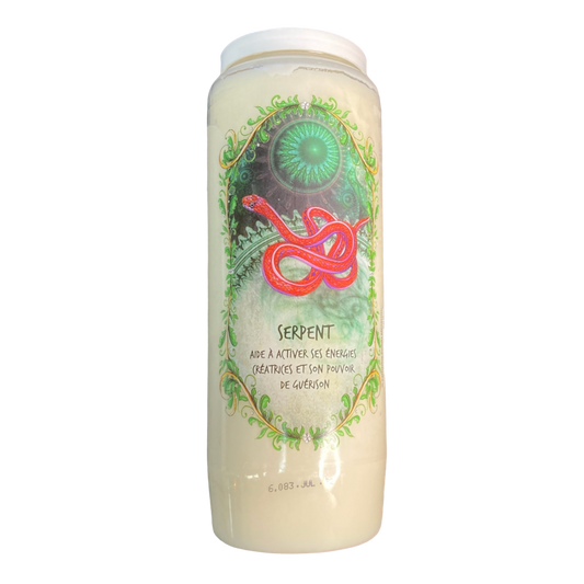 bougie serpent - aide à activer ses énergies créatrices et son pouvoir de guérison
