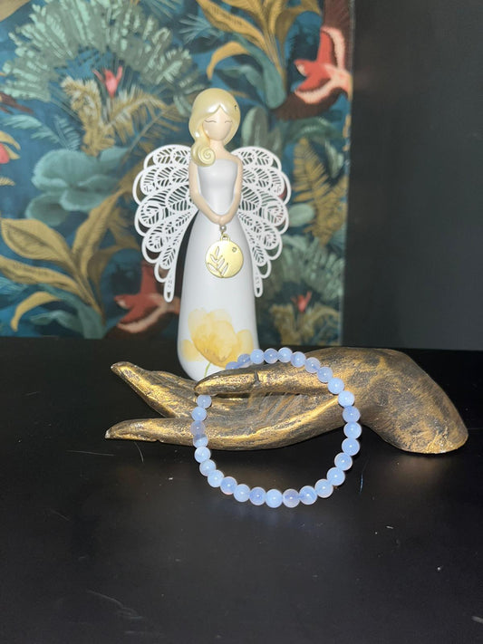 Bracelet calcédoine bleu