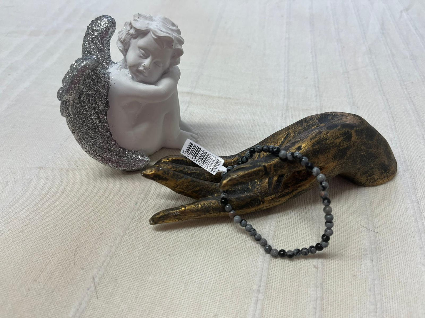 bracelet obsidienne mouchetée